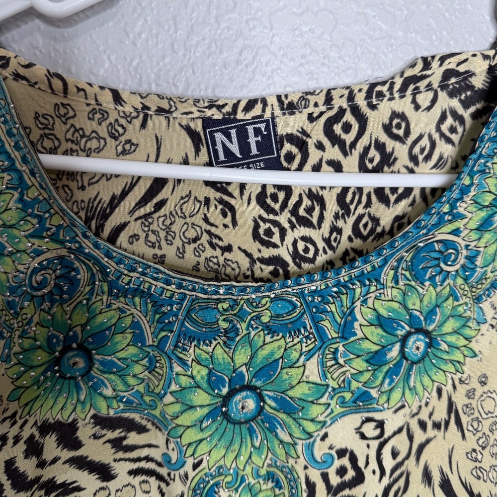 NF Free Size Kaftan Vacation Cover Up Dress -cp - Picture 3 of 7
